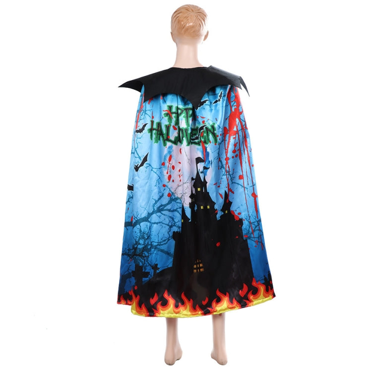 Halloween Dress Up Mantello stampato a doppio strato per bambini, Free Size