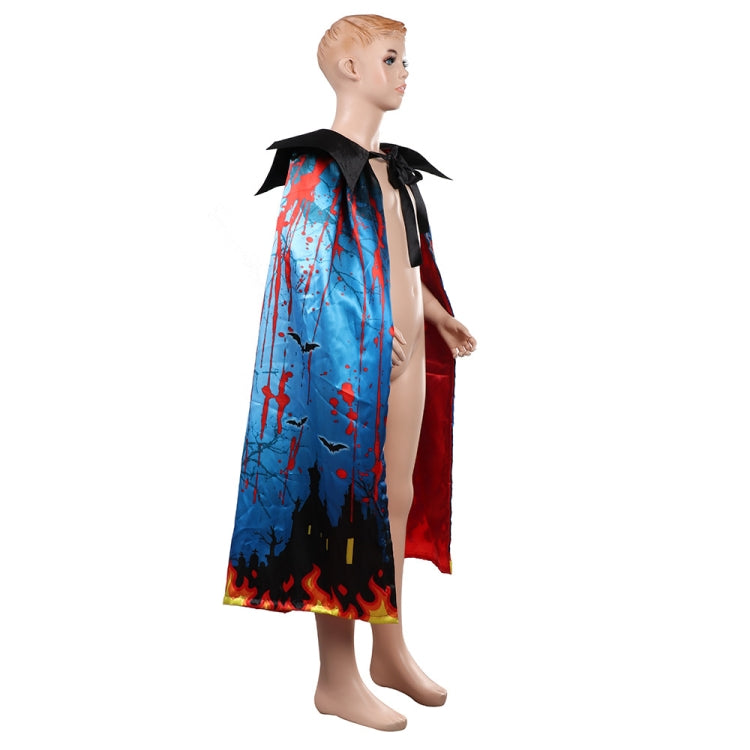 Halloween Dress Up Mantello stampato a doppio strato per bambini, Free Size
