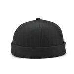 G12788 Cappello da padrone di casa con flangia retrò Iron Mark Street Melon Skullcap senza grondaia, G12788 Black, G12788 Grey, G12788 Deep Beige, G12788 Dark Gray, G12788 Dark Blue