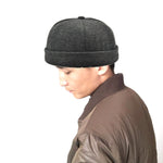 G12788 Cappello da padrone di casa con flangia retrò Iron Mark Street Melon Skullcap senza grondaia, G12788 Black, G12788 Grey, G12788 Deep Beige, G12788 Dark Gray, G12788 Dark Blue