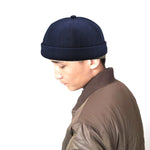 G12788 Cappello da padrone di casa con flangia retrò Iron Mark Street Melon Skullcap senza grondaia, G12788 Black, G12788 Grey, G12788 Deep Beige, G12788 Dark Gray, G12788 Dark Blue