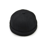 G12788 Cappello da padrone di casa con flangia retrò Iron Mark Street Melon Skullcap senza grondaia, G12788 Black, G12788 Grey, G12788 Deep Beige, G12788 Dark Gray, G12788 Dark Blue