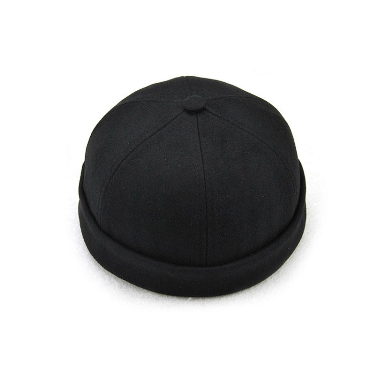 G12788 Cappello da padrone di casa con flangia retrò Iron Mark Street Melon Skullcap senza grondaia, G12788 Black, G12788 Grey, G12788 Deep Beige, G12788 Dark Gray, G12788 Dark Blue