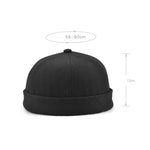 G12788 Cappello da padrone di casa con flangia retrò Iron Mark Street Melon Skullcap senza grondaia, G12788 Black, G12788 Grey, G12788 Deep Beige, G12788 Dark Gray, G12788 Dark Blue