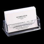 Porta biglietti da visita da tavolo trasparente in plastica acrilica, porta biglietti da visita da scrivania trasparente con scatola per scaffali, Card Holder