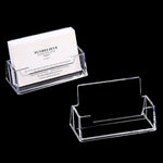 Porta biglietti da visita da tavolo trasparente in plastica acrilica, porta biglietti da visita da scrivania trasparente con scatola per scaffali, Card Holder