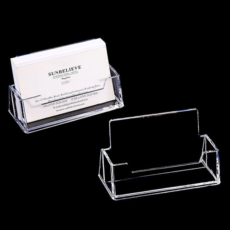 Porta biglietti da visita da tavolo trasparente in plastica acrilica, porta biglietti da visita da scrivania trasparente con scatola per scaffali, Card Holder