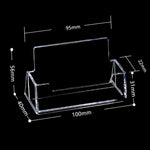 Porta biglietti da visita da tavolo trasparente in plastica acrilica, porta biglietti da visita da scrivania trasparente con scatola per scaffali, Card Holder