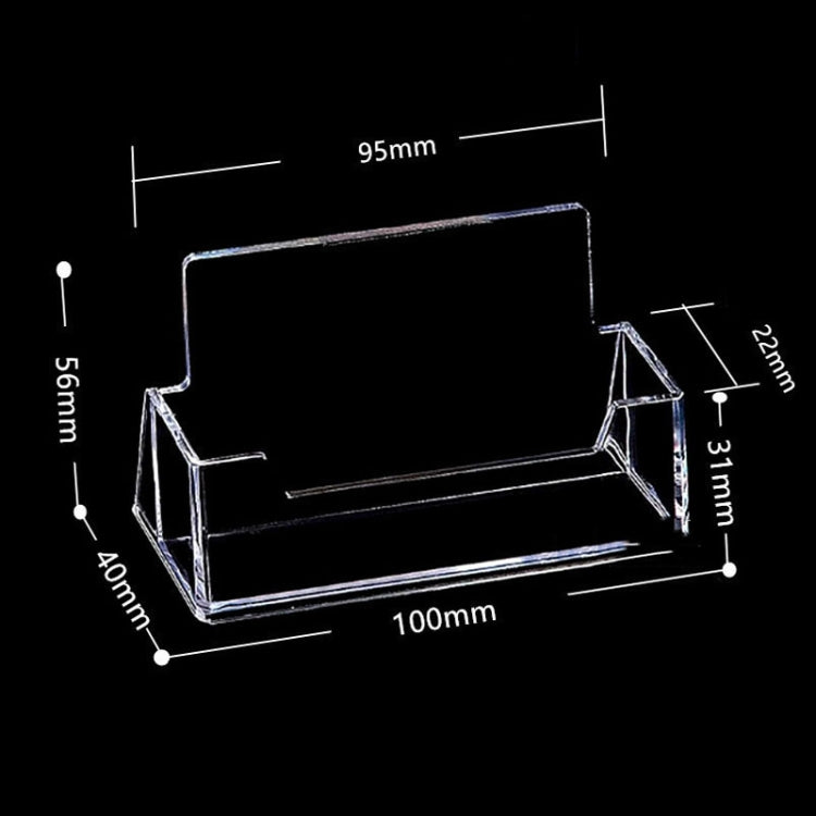 Porta biglietti da visita da tavolo trasparente in plastica acrilica, porta biglietti da visita da scrivania trasparente con scatola per scaffali, Card Holder
