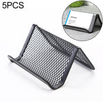 Porta carte di credito pratico e pratico in rete metallica da 5 pezzi, 5 PCS Mesh Card Holder
