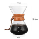 Caffettiera manuale Caffettiera in vetro resistente alle alte temperature da 400 ml, Pot Without Strainer, Pot With Strainer