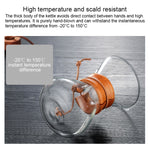 Caffettiera manuale Caffettiera in vetro resistente alle alte temperature da 400 ml, Pot Without Strainer, Pot With Strainer
