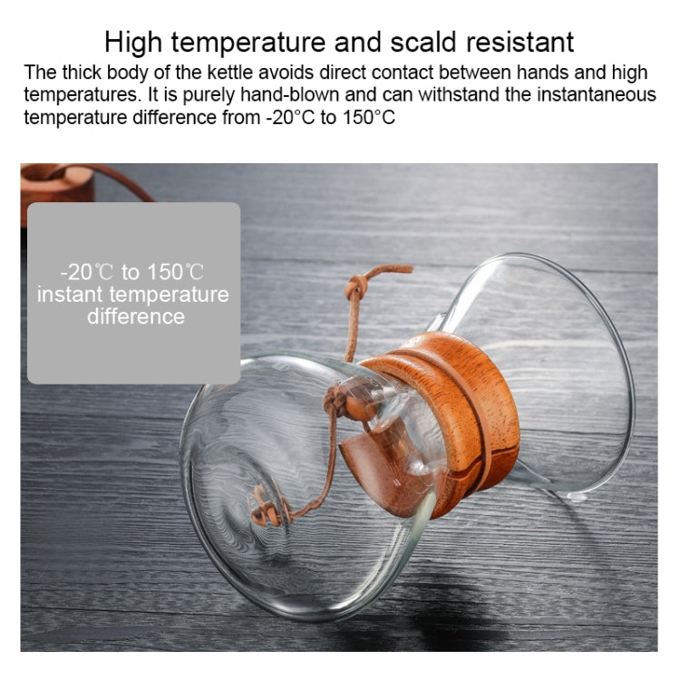 Caffettiera manuale Caffettiera in vetro resistente alle alte temperature da 400 ml, Pot Without Strainer, Pot With Strainer