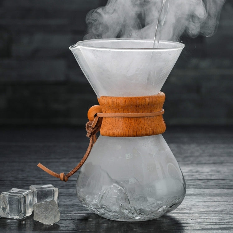 Caffettiera manuale Caffettiera in vetro resistente alle alte temperature da 400 ml, Pot Without Strainer, Pot With Strainer
