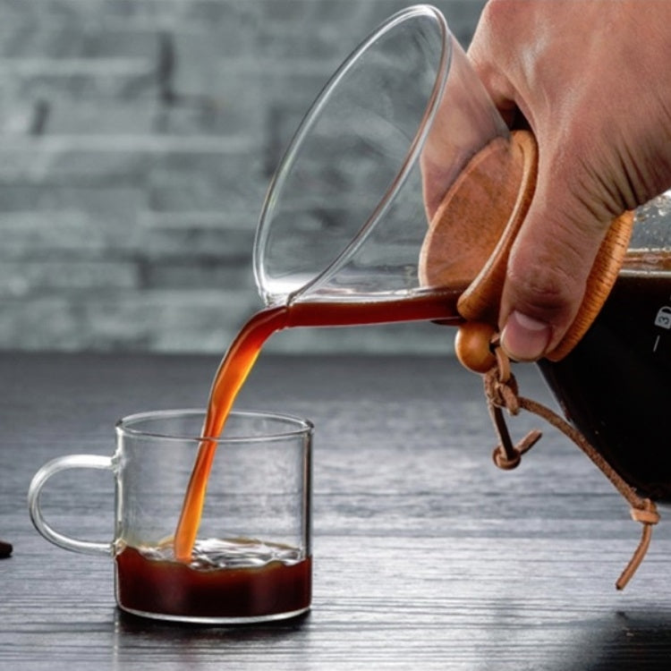 Caffettiera manuale Caffettiera in vetro resistente alle alte temperature da 400 ml, Pot Without Strainer, Pot With Strainer
