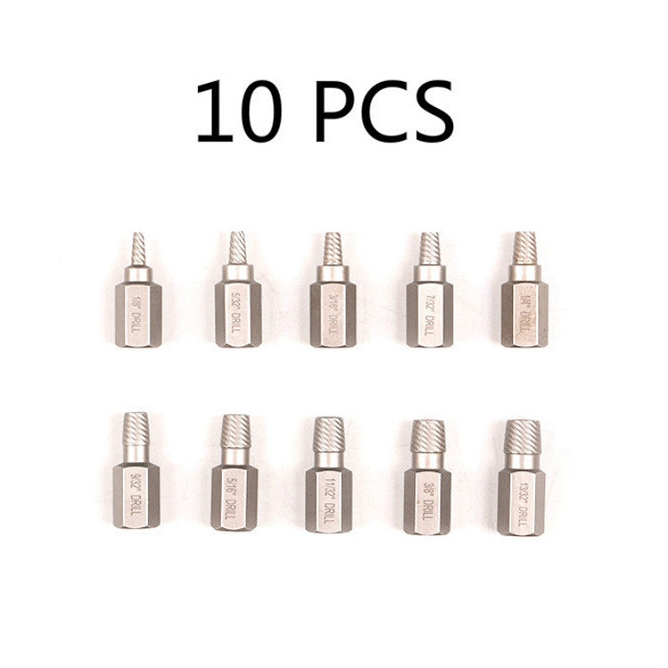 Strumento per la rimozione del dado della vite rotta dell'estrattore di bulloni 10 in 1, 10 In 1 Bolt Extractor