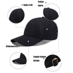 Berretto da baseball Outing Leisure Berretto con visiera Cappello da sole lavato tinta unita, One Size