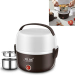 LINGRUI Lunch Box elettrico multifunzione Isolamento termico elettrico Cottura Mini fornello di riso, Spina CN, Double Layer, Three Layer