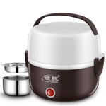 LINGRUI Lunch Box elettrico multifunzione Isolamento termico elettrico Cottura Mini fornello di riso, Spina CN, Double Layer, Three Layer