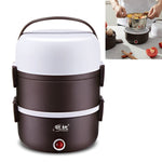 LINGRUI Lunch Box elettrico multifunzione Isolamento termico elettrico Cottura Mini fornello di riso, Spina CN, Double Layer, Three Layer
