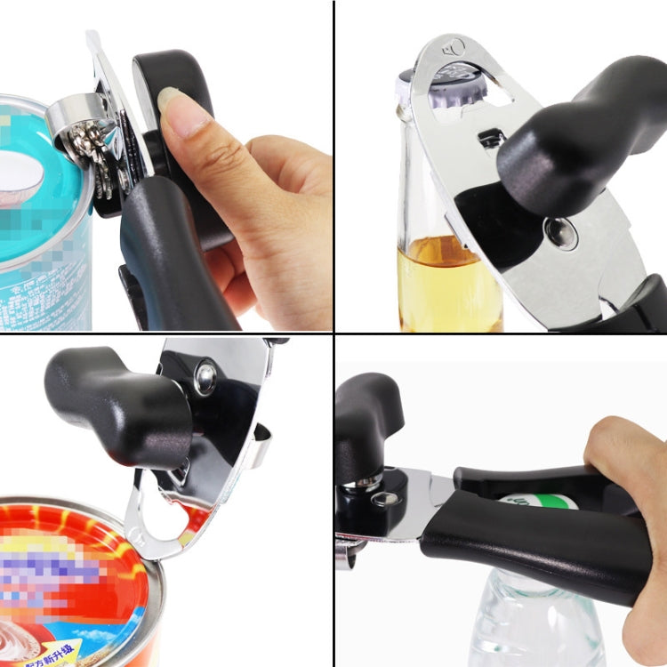 2 pezzi 4 in 1 apriscatole multifunzionale per cucina, coperchio per uso domestico, coltello per conserve, Black, Green