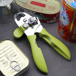 2 pezzi 4 in 1 apriscatole multifunzionale per cucina, coperchio per uso domestico, coltello per conserve, Black, Green