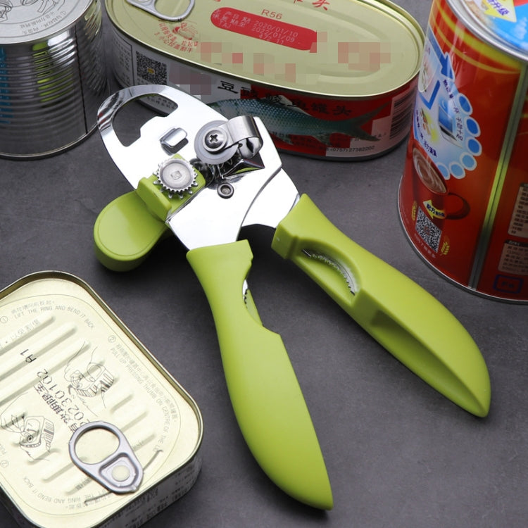 2 pezzi 4 in 1 apriscatole multifunzionale per cucina, coperchio per uso domestico, coltello per conserve, Black, Green