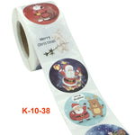 Adesivo natalizio da 2 pezzi Etichetta adesiva decorativa per le vacanze di Babbo Natale, K-10-38, K-11-38