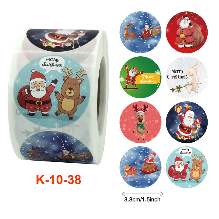 Adesivo natalizio da 2 pezzi Etichetta adesiva decorativa per le vacanze di Babbo Natale, K-10-38, K-11-38
