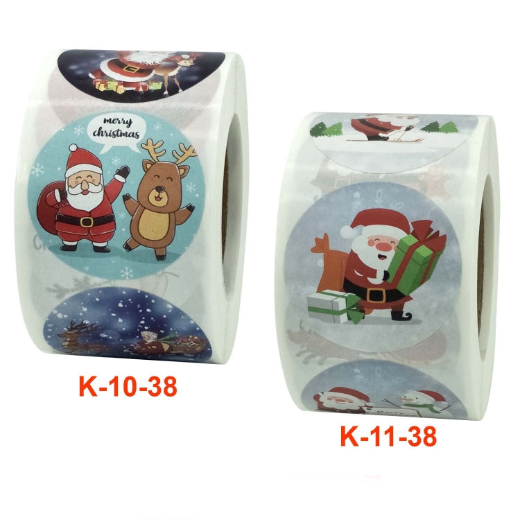 Adesivo natalizio da 2 pezzi Etichetta adesiva decorativa per le vacanze di Babbo Natale, K-10-38, K-11-38