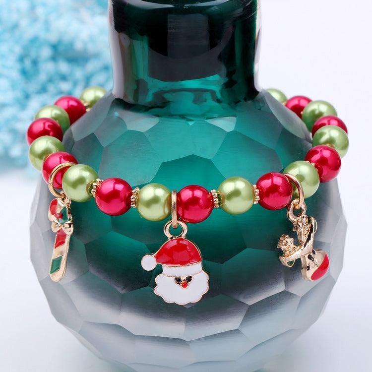 Regalo di Natale con braccialetto con renna di Babbo Natale da 5 pezzi