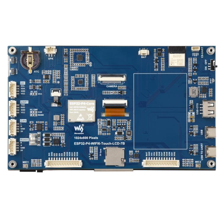 Scheda di sviluppo WAVESHARE ESP32-P4-WIFI6 con touchscreen a cinque punti da 7 pollici e risoluzione 1024x600., Basic, Includes OV5647 Camera