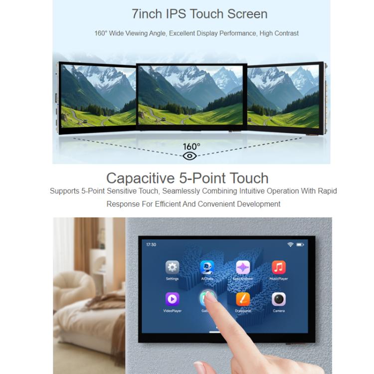 Scheda di sviluppo WAVESHARE ESP32-P4-WIFI6 con touchscreen a cinque punti da 7 pollici e risoluzione 1024x600., Basic, Includes OV5647 Camera