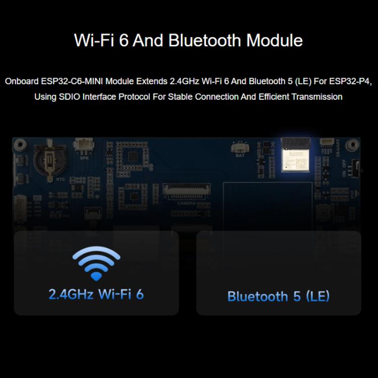 Scheda di sviluppo WAVESHARE ESP32-P4-WIFI6 con touchscreen a cinque punti da 7 pollici e risoluzione 1024x600., Basic, Includes OV5647 Camera