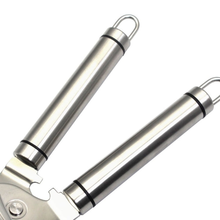 Apribottiglie multifunzionale potente manuale in acciaio inossidabile 304 addensato 3 in 1, Silver + Black Stripe
