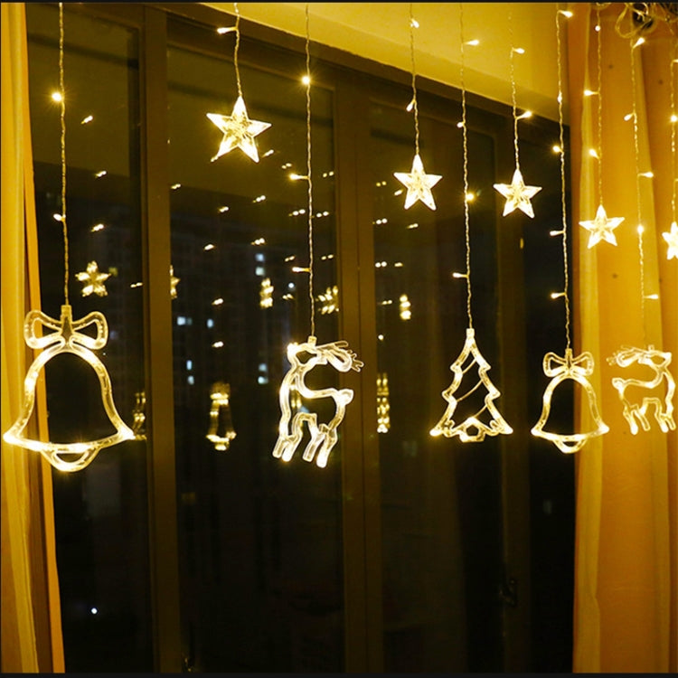 Luci per tende a LED Decorazioni natalizie Luci per campanelle e cervi, 220V EU Plug, USB & Battery Box, Battery Box with RC