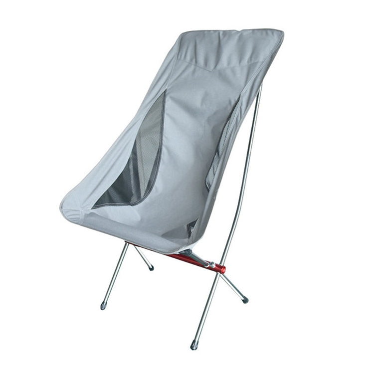 Sedia da spiaggia pieghevole portatile da esterno Sedia da spiaggia da campeggio Moon ultraleggera in lega di alluminio, Rice Gray Surface-Red Background, Rice Gray Surface-Blue Background, Black Surface-Red Background, Black Surface-Blue Background