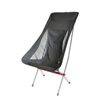 Sedia da spiaggia pieghevole portatile da esterno Sedia da spiaggia da campeggio Moon ultraleggera in lega di alluminio, Rice Gray Surface-Red Background, Rice Gray Surface-Blue Background, Black Surface-Red Background, Black Surface-Blue Background