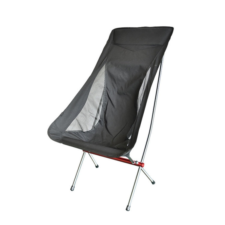 Sedia da spiaggia pieghevole portatile da esterno Sedia da spiaggia da campeggio Moon ultraleggera in lega di alluminio, Rice Gray Surface-Red Background, Rice Gray Surface-Blue Background, Black Surface-Red Background, Black Surface-Blue Background