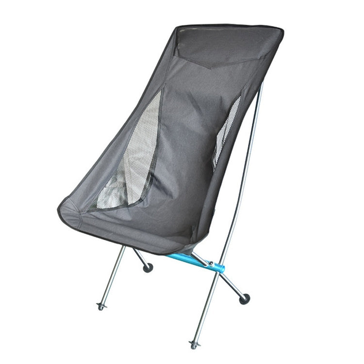 Sedia da spiaggia pieghevole portatile da esterno Sedia da spiaggia da campeggio Moon ultraleggera in lega di alluminio, Rice Gray Surface-Red Background, Rice Gray Surface-Blue Background, Black Surface-Red Background, Black Surface-Blue Background