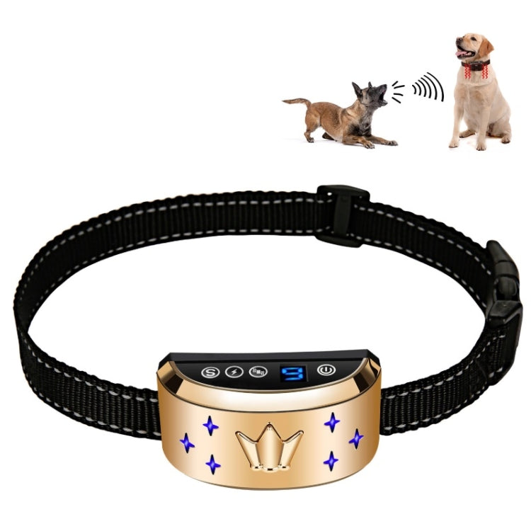 Dispositivo elettronico di addestramento per cani con display digitale Collare per addestramento antiabbaio, Crown Pattern