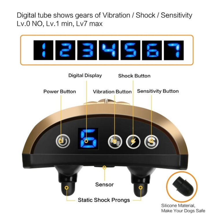 Collare elettronico antiabbaio per cani con display digitale