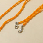 Catena per occhiali con cordino per collana con maschera in cristallo sfaccettato stile goccia da 2 pezzi