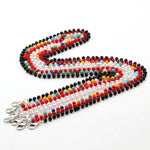 5 pezzi di cordino per maschera, catena di perline di cristallo fatta a mano, catena per occhiali sospesi anti-goccia, Colorful, Black, Red, White