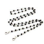 Collana da 4 pezzi Collana personalizzata fatta a mano con perline di cristallo Maschera con cordino anti-smarrimento Catena per occhiali