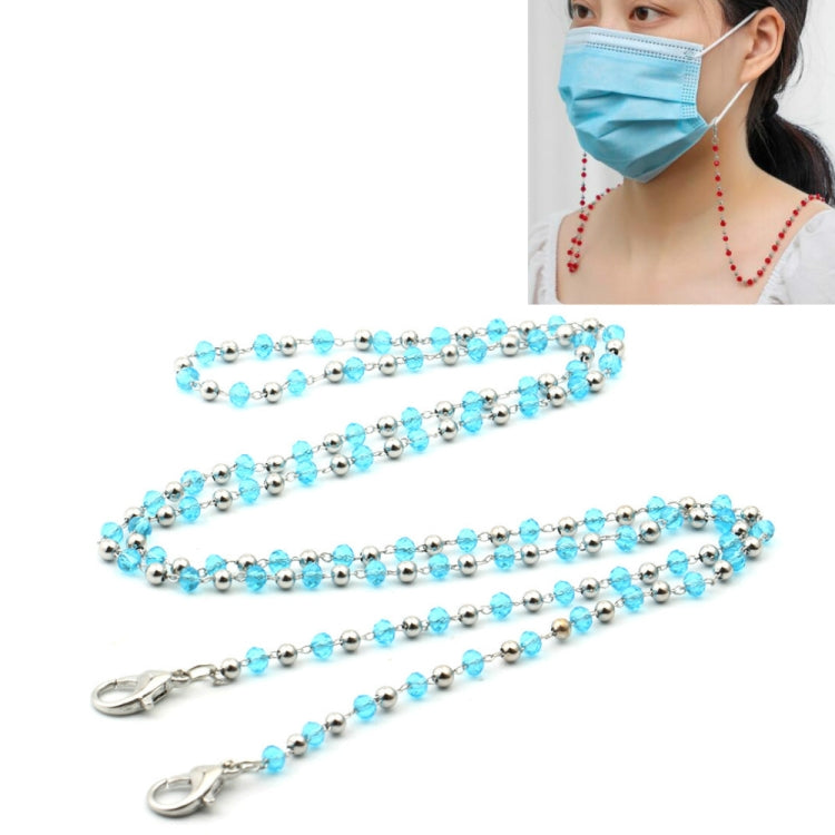 Collana da 4 pezzi Collana personalizzata fatta a mano con perline di cristallo Maschera con cordino anti-smarrimento Catena per occhiali