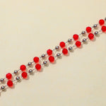 Collana da 4 pezzi Collana personalizzata fatta a mano con perline di cristallo Maschera con cordino anti-smarrimento Catena per occhiali