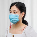 Collana da 4 pezzi Collana personalizzata fatta a mano con perline di cristallo Maschera con cordino anti-smarrimento Catena per occhiali