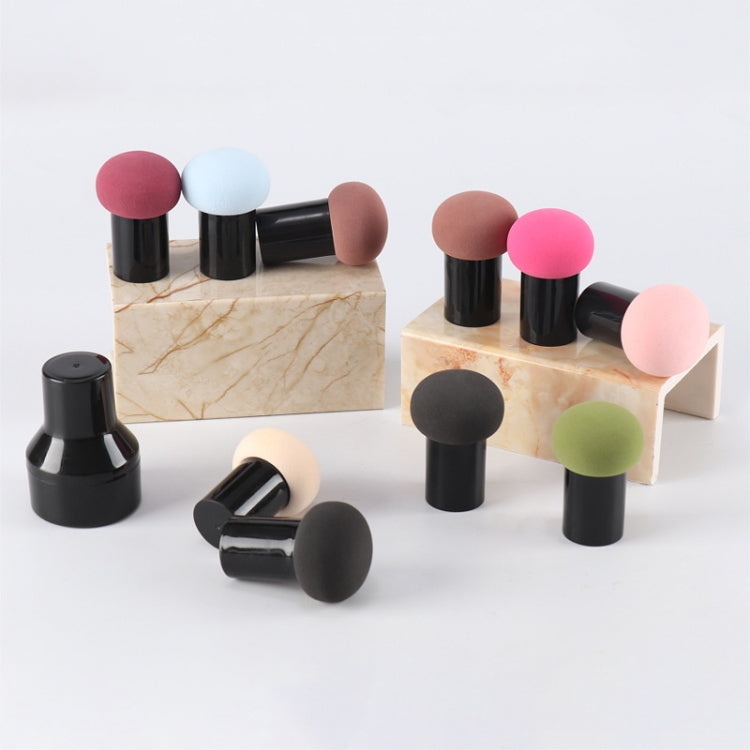 8 PZ Testa di Fungo Soffio Testa Rotonda Piccolo Fungo con Manico Soffio Spugna per Trucco