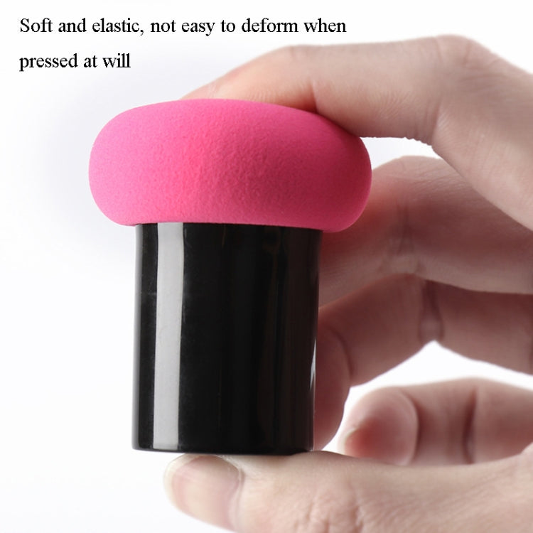 8 PZ Testa di Fungo Soffio Testa Rotonda Piccolo Fungo con Manico Soffio Spugna per Trucco